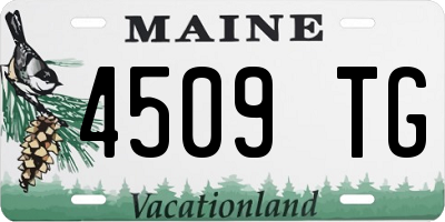 ME license plate 4509TG