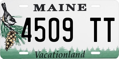 ME license plate 4509TT