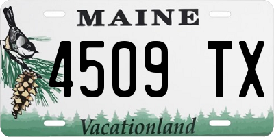 ME license plate 4509TX