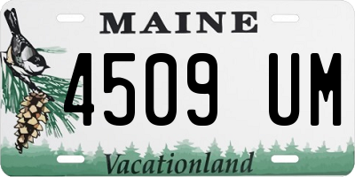 ME license plate 4509UM