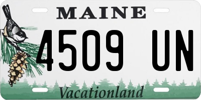 ME license plate 4509UN