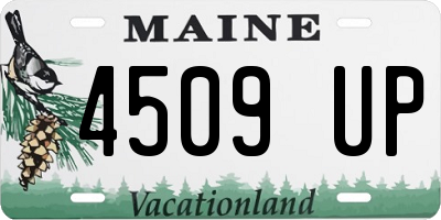 ME license plate 4509UP