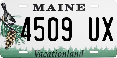 ME license plate 4509UX