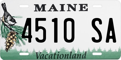 ME license plate 4510SA