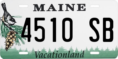 ME license plate 4510SB