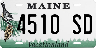 ME license plate 4510SD