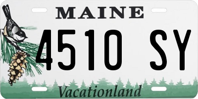 ME license plate 4510SY