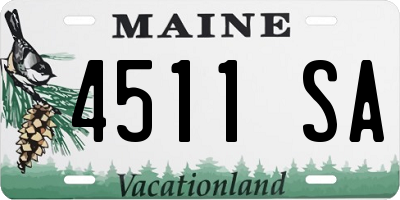 ME license plate 4511SA