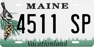ME license plate 4511SP