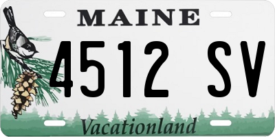 ME license plate 4512SV