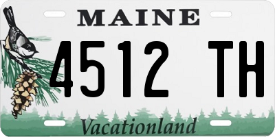 ME license plate 4512TH