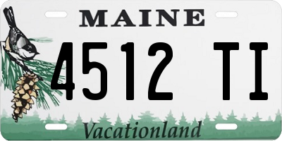ME license plate 4512TI