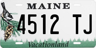 ME license plate 4512TJ