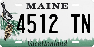 ME license plate 4512TN