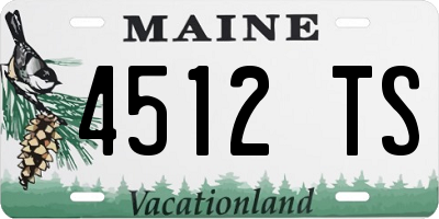 ME license plate 4512TS