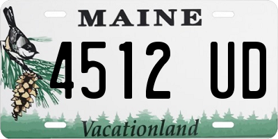 ME license plate 4512UD