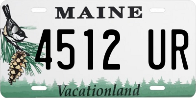 ME license plate 4512UR