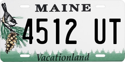 ME license plate 4512UT