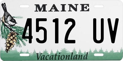 ME license plate 4512UV