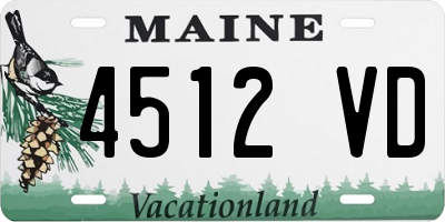 ME license plate 4512VD