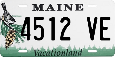 ME license plate 4512VE