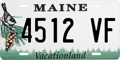 ME license plate 4512VF