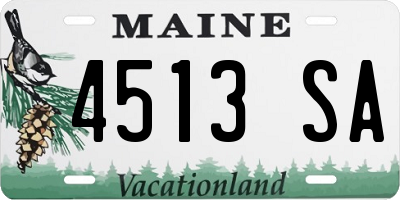 ME license plate 4513SA