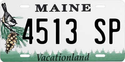 ME license plate 4513SP