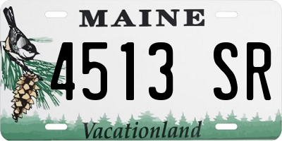 ME license plate 4513SR