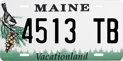 ME license plate 4513TB