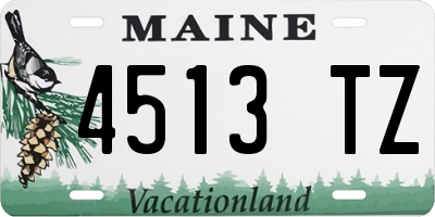 ME license plate 4513TZ