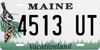 ME license plate 4513UT