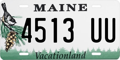 ME license plate 4513UU