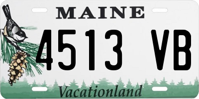 ME license plate 4513VB