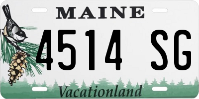 ME license plate 4514SG