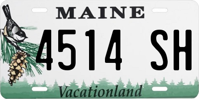 ME license plate 4514SH