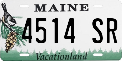 ME license plate 4514SR