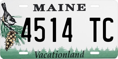 ME license plate 4514TC