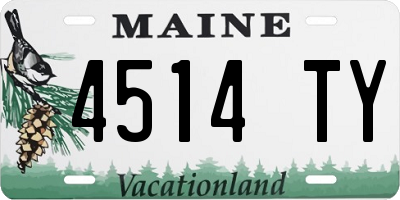 ME license plate 4514TY