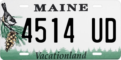 ME license plate 4514UD
