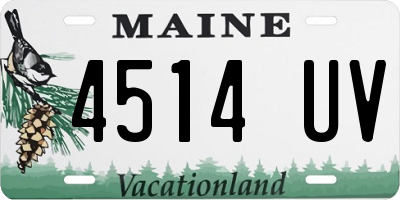 ME license plate 4514UV