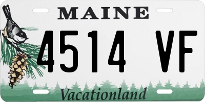 ME license plate 4514VF