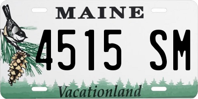 ME license plate 4515SM