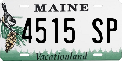 ME license plate 4515SP