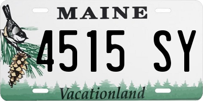 ME license plate 4515SY