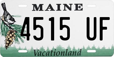 ME license plate 4515UF