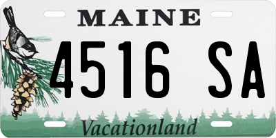 ME license plate 4516SA