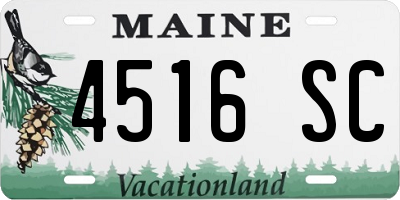 ME license plate 4516SC