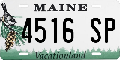 ME license plate 4516SP