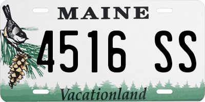 ME license plate 4516SS
